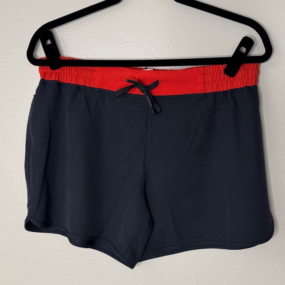 ZYia active charcoal flyweight Zipper short long large women’s athletic Shorts
